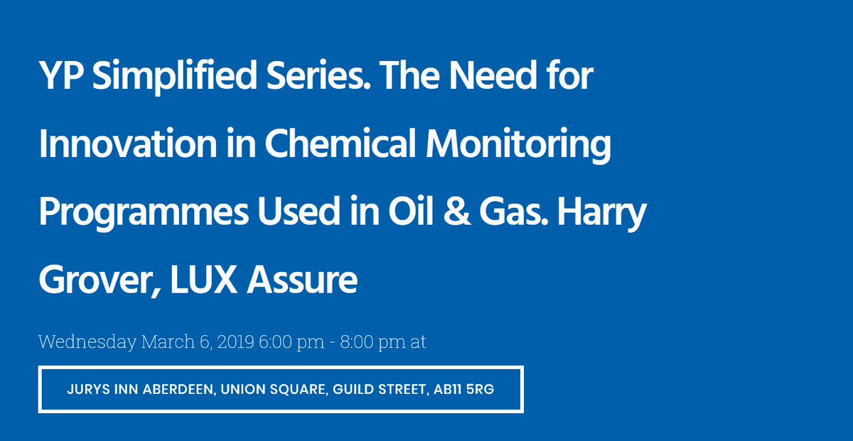 Don't miss LUX scientist Harry Grover discussing his role in developing technologies at LUX, using innovative chemical monitoring programmes and why this is so vital for the oil and gas industry at the next <a href="/SPE_Aberdeen/">SPE Aberdeen</a> YP simplified series - book here! spe-aberdeen.org/events/yp-simp…