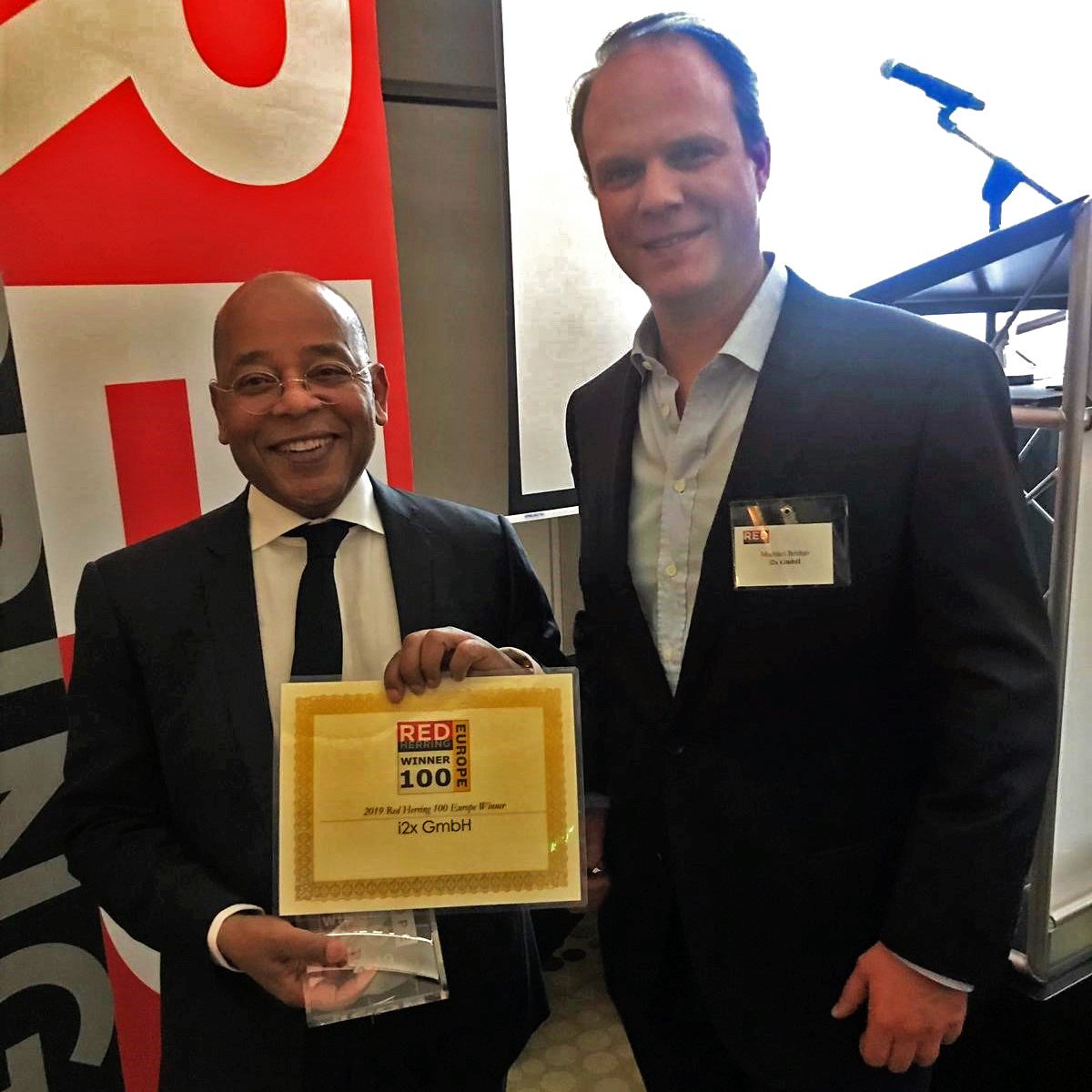 i2x_ai's tweet photo. i2x is a Red Herring Top 100 Europe winner for being a globally leading tech start-up in the field of real-time voice analytics.
Thank you @digitalherring and @VieuxFromTheTop!  #RHTop100 #AI #innovation #calls https://t.co/SAtENYYVsU