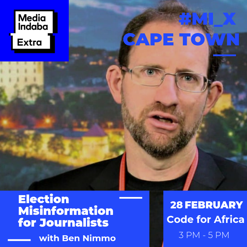 With SA elections around the corner, bots + trolls are coming out of the shadows. Join us on 28/2 in CT as <a href="/benimmo/">Ben Nimmo</a> shares his experience identifying election manipulation across the world + how exposure of disinfo has changed news cycles bit.ly/MiXelections #MI_x #Elections