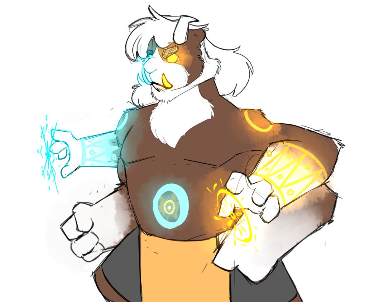 DaFlowerDood's tweet photo. Someone asked me for a fusion of Asgore and my OCs Ömen and Shaa #TOMR https://t.co/8qaGqYSqs2