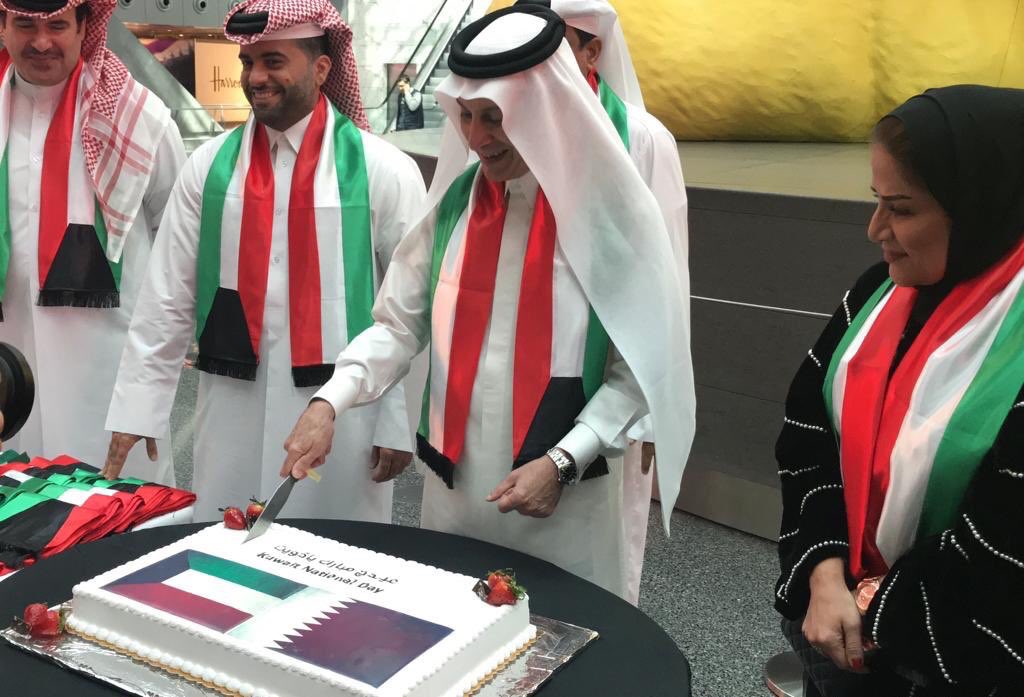 مطار قطر يحتفل بـ #اليوم_الوطني_الكويتي_58
