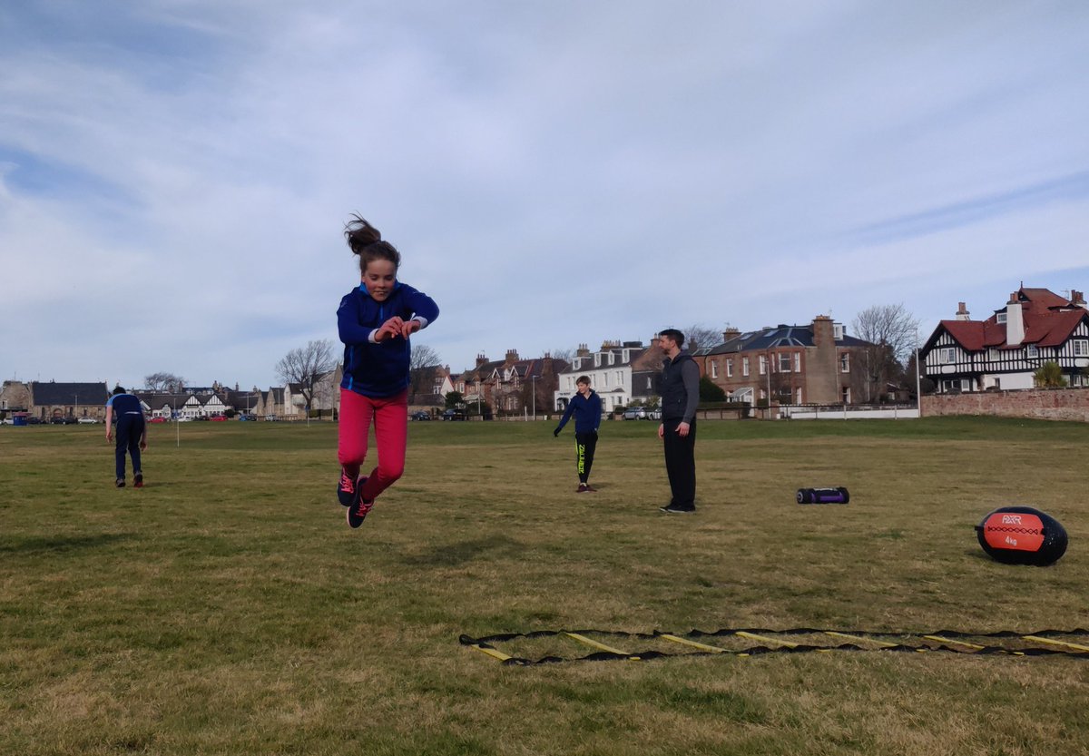 Who's jumping into Monday like Isabelle?! Fantastic session with <a href="/GolfFitLtd/">Golf Fit</a> yesterday for our <a href="/ScottishGolf/">Scottish Golf</a> development academy! Learning about using the ground to create power, increasing distance &amp; general warm up routines 💪⛳ #whosaidgolfisboring #alwayslearning