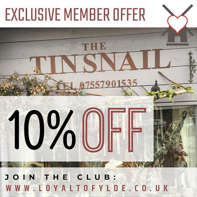 Have you called into the <a href="/tin_snail/">Оловянная Улитка</a> recently on the #Lytham high street? A shop full of beautiful #homedecor.  Our members receive 10% off on Tuesday and Wednesday (excludes handmade items). #handmade #artisan #homeware #vintage #fylde #loyaltofylde #fyl… ift.tt/2GFz1re