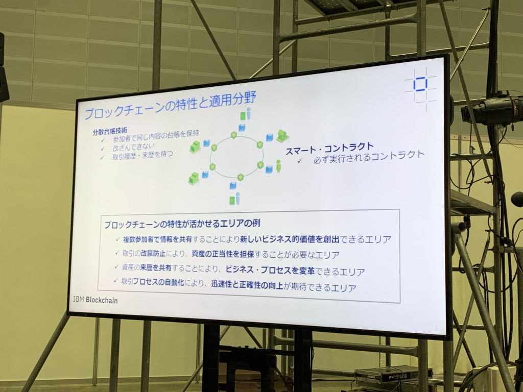 こんばんは！

日本IBMの事業部長、髙田氏は
JBCの登壇で、ブロックチェーンの本格活用事例について語っていました。

「国際貿易」「食の安全」「貿易金融」の3つについて触れ、多くの方がその発言の1つひとつに耳を傾けていました。

ぜひ講演動画をご覧になってください！

sp.ch.nicovideo.jp/cryptocurrency