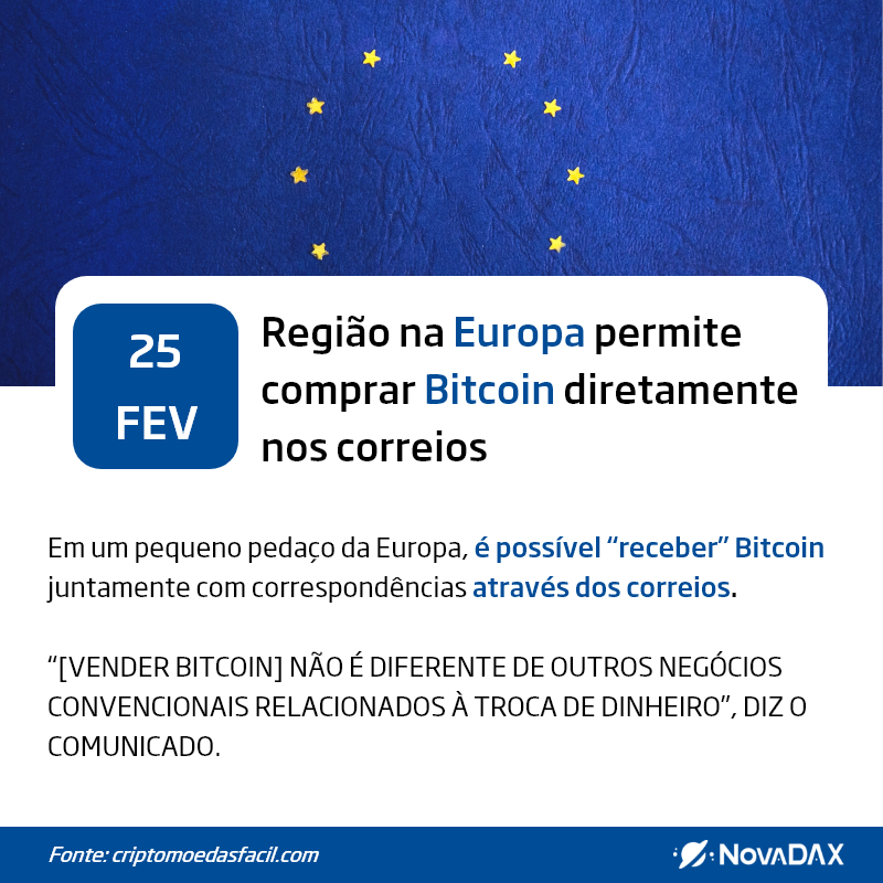 Nova_DAX's tweet photo. 🌍25/02/2019🌍
Agências de correios de uma empresa europeia permitem comprar Bitcoin diretamente com moeda fiduciária. #Bitcoin #Blockchain #NovaDAX #Cripto #Stellar #Ripple #Tether #Ethereum  #criptomoedas #bitcoinhoje #coinbr #minerarbitcoin #bitcoin2018 #carteirabitcoin https://t.co/yTRg7H4zpp