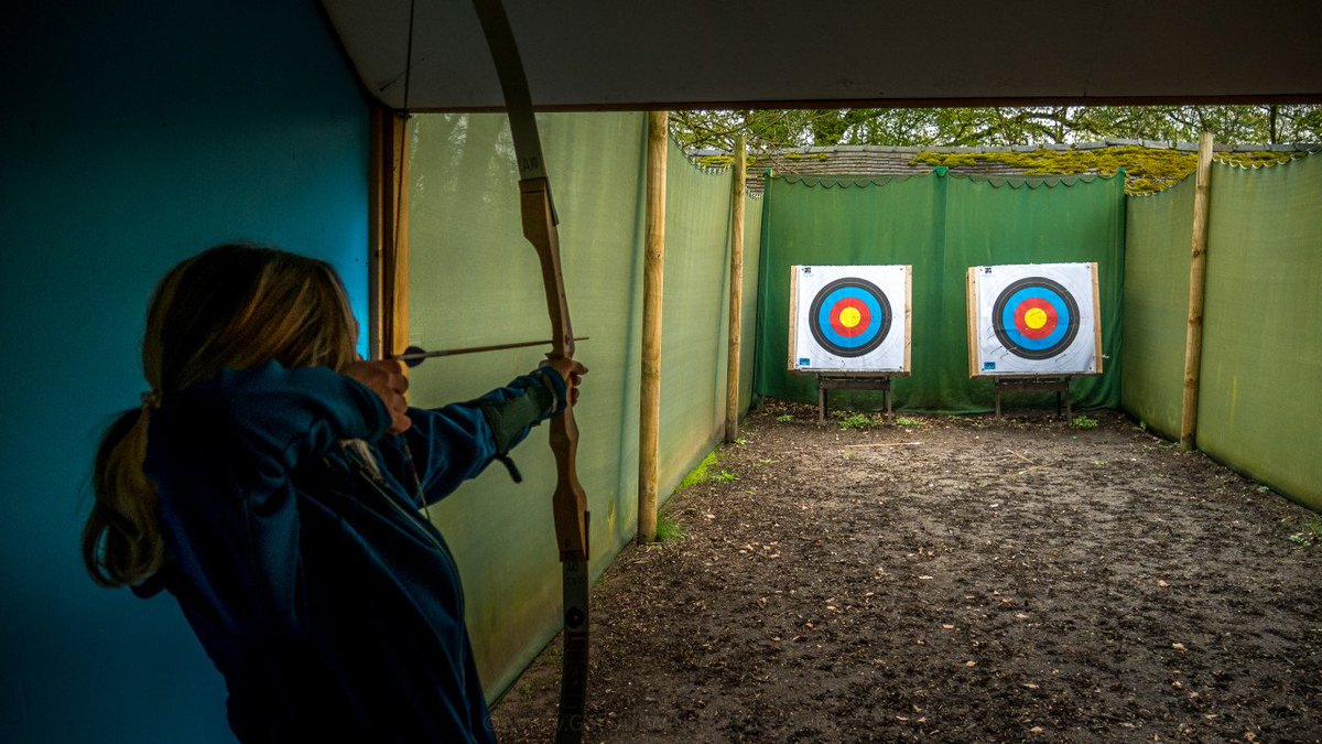 GetOutKids's tweet photo. Aim and fire! My first go at archery and loved it! Quite a few off target and no bullseye, but my aim did improve!!  If you get the chance to have a go at archery do give it a go! #GetOutside #outdoors #archery #sandybrook  @OSleisure https://t.co/Fiu7rADY3E