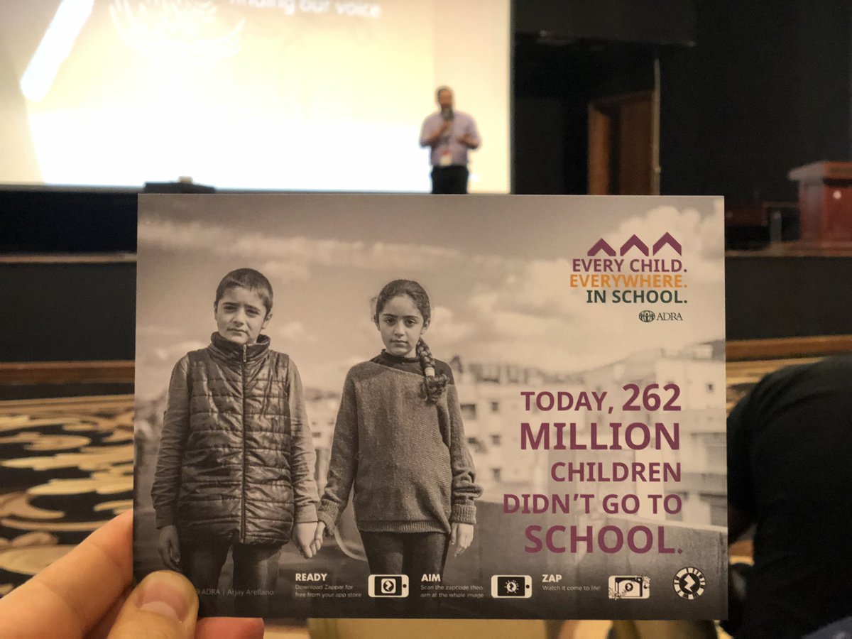 Campaign launch: we need 1 million signatures by June 2020 to affirm the right of every child, everywhere to be in school. Sign up and share now:  inschool.adra.org/petition/ #GAIN19 <a href="/ADRAIntl/">ADRA International</a>