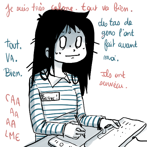 JulietteTaka's tweet image. Moi, très calme, dans la tourmente d&apos;un projet créatif longue durée. 
Chaque seconde 😱 de chaque heure 😱 de chaque jour 😱 de chaque mois. 
#calme #creationProcess
