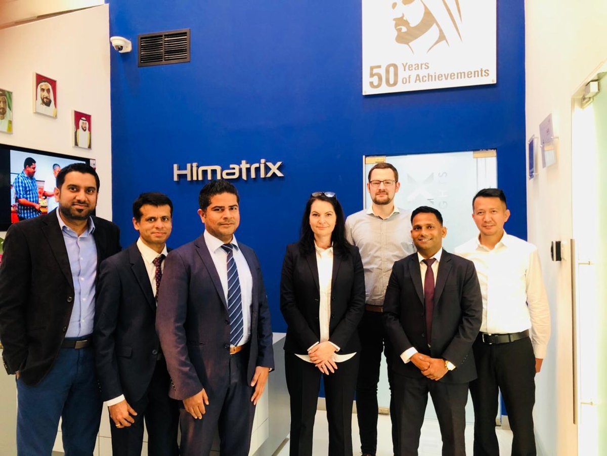 CodingGmbh's tweet photo. Together we are looking forward to many more successful years.  Himatrix welcome Sandra Wagner and Bence Juhász of Koenig &amp; Bauer Coding GmbH, Germany . Successful meeting/signup for a long term business growth and team work in the region .  #markingandcoding #business #trust https://t.co/4sLMym6NrR