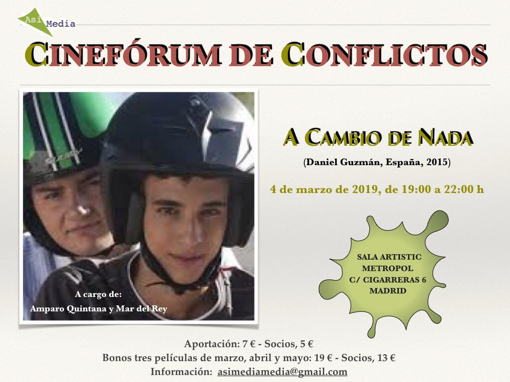 Cinefórum de Conflictos: el próximo lunes 4 de marzo, de 19:00 h. a 22:00 h. Un lugar de encuentro para mediadores y no mediadores en torno al cine y los conflictos. Os esperamos!
#cineforum #MEDIACIÓN #gestiondeconflictos