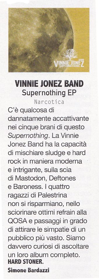 VinnieJonezBand's tweet photo. Tra qualche giorno vi sveleremo la data di pubblicazione di #PiùCalmoDiTe, il nostro nuovo EP. Nel frattempo continuiamo a viaggiare tra i ricordi. Era il dicembre del 2015 e ROCKERILLA pubblicava una recensione pazzesca del nostro primo lavoro #Supernothing.
#VinnieJonezBand https://t.co/ZiPjbFmEPR