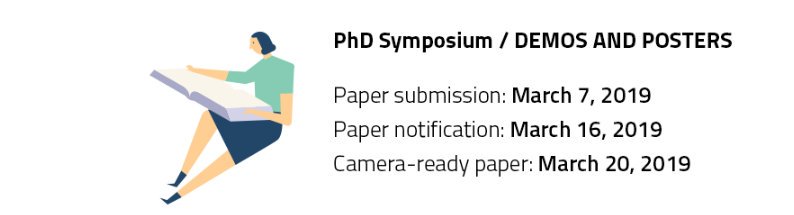icwe2019's tweet photo. Attention! 🙋‍♂️🙋‍♀️
Deadline of Paper submission for PhD Symposium and Demos and Posters is ⭐March 7 (23h59 Hawaii Time)⭐ Do not miss the date!

Do you need more information?
👉(PhD Symposium) https://t.co/03mUsvnllm
👉 (Demos&amp;Posters) https://t.co/jczF3p3465 https://t.co/r1d1AUrMUu
