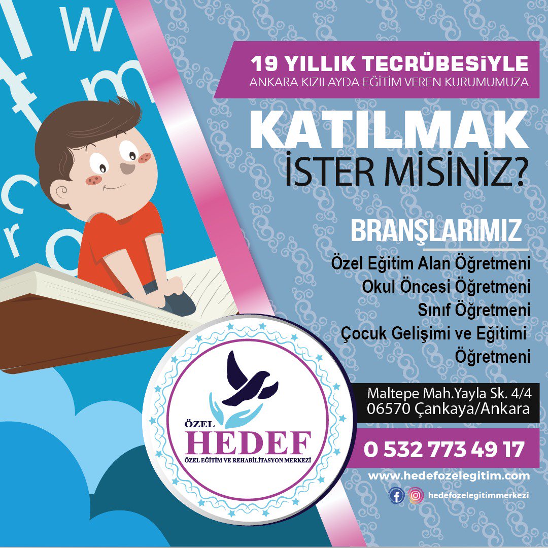 HedefOzel's tweet photo. Ailemize katılmak isteyen meslektaşlarımızın başvurularını bekliyoruz!😊 #hedefözeleğitim #özeleğitim #kadro #takımarkadaşı #işilanı #ankara #aile #öğretmen #eğitmen #eğitim #öğretim #teacher #okulöncesi #sınıföğretmeni #çocukgelişimi #fiziktedavi #rehabilitasyonmerkezi #branş https://t.co/yBR0sIyjSZ