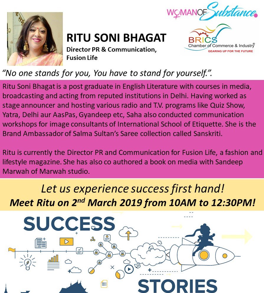 brics_cci's tweet photo. "Courage is not NOT being afraid,its being afraid &amp; doing it anyways"
Witness the story of change at Fore School on 2 March
Register@ https://t.co/c514OkVJ4W
#BRICS_CCI #Womenofsubstance #womeninbiz #womenentrepreneurs 
@ankitasachdev2 @Durgeshjha1202 @DrMadhukar2 @koolkunaly2k https://t.co/3EJreL4mQP