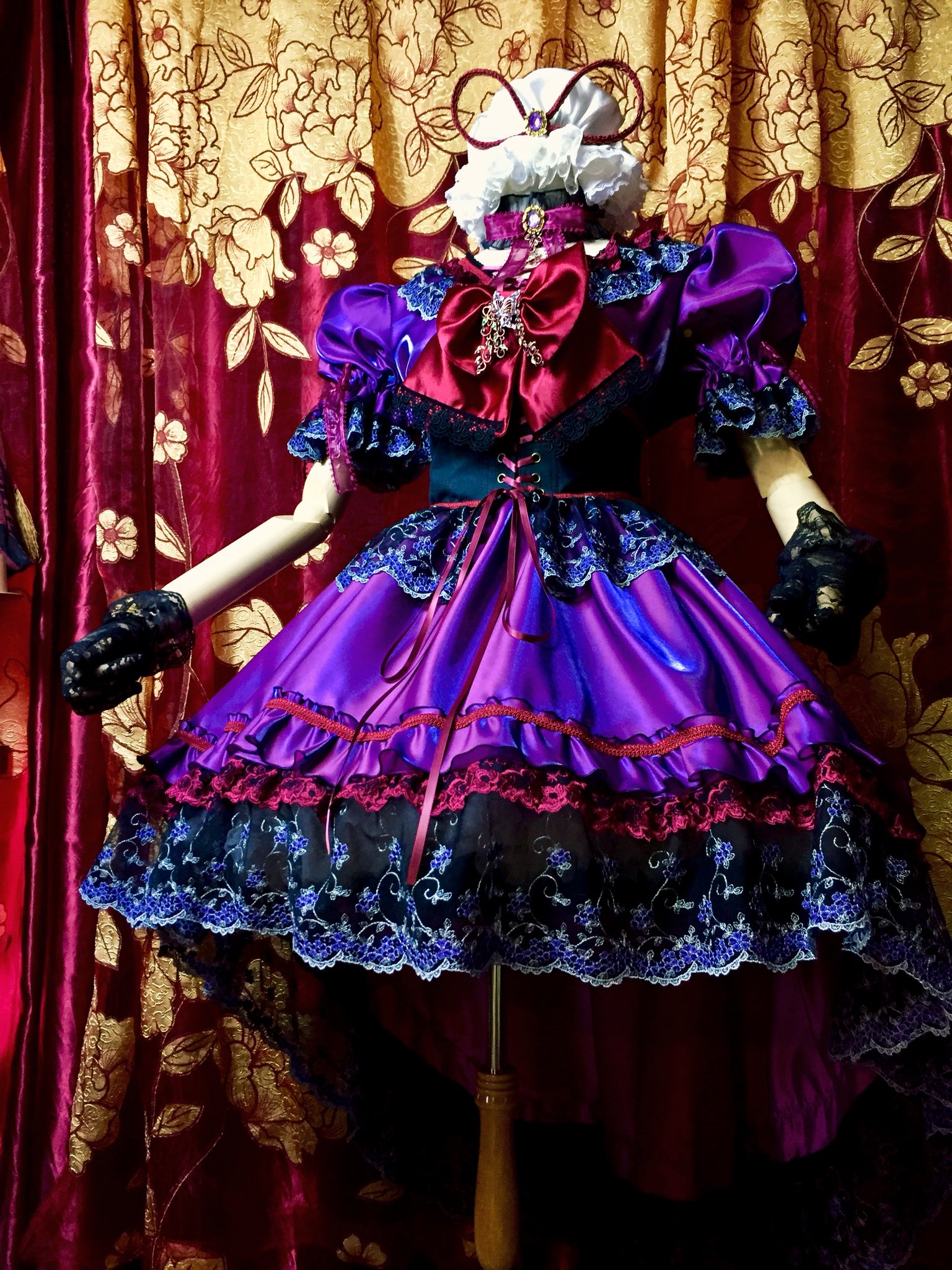 東方project□アレンジコスプレ衣装□八雲紫□ゴスロリ 東方project□アレンジコスプレ衣装□八雲紫□ゴスロリ
