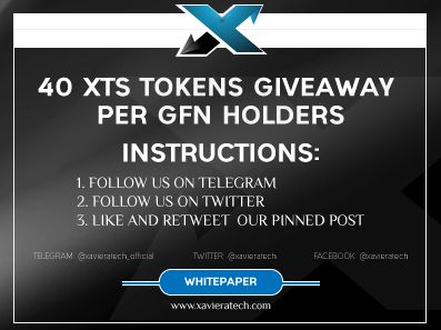 🎮 AIRDROP XTS FOR GFN HOLDER

To celebrate partnership between @xavieratech and GAME FANZ , 
XAVIERA  airdropping 40 XTS per GFN holder .

💰 visit airdrop form : 
docs.google.com/forms/d/e/1FAI…

✅ xaviera telegram group : 
t.me/xavieratech_of…

#gamefanz #gfn #airdrop #bounty