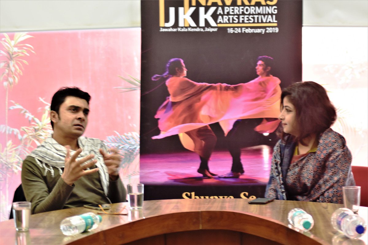 sparkpr_jaipur's tweet photo. The concluding day of #Navras2019 by @JKK_Jaipur began with Morning Raaga’ by Pt. Chhannu Lal Mishra followed by MTA session with Vikram Iyengar of 'Shunya Se' & rehearsed reading by Rashika.The evening concluded by @RamSampathLive & Rajasthan All-Stars & dance by @queenharish https://t.co/aqozCTUrFJ