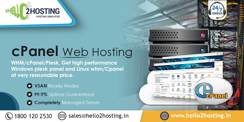 Hello2HostingIn's tweet image. Experience Reliable Hosting Plans at #Hello2Hosting. We provides #cPanel #Hosting Plans in affordable price with 99.9% uptime guarantee.

Order Now: hello2hosting.in/hosting/panel-…