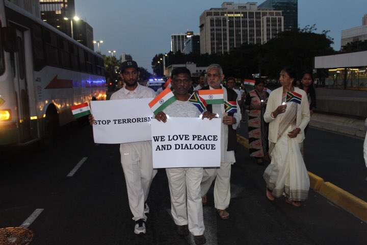 Indian community in #CapeTown stands together in its condemnation of #PulawamaTerrorAttacks. 
Loud and clear messages from #MarchForPeace on Saturday in Cape Town.