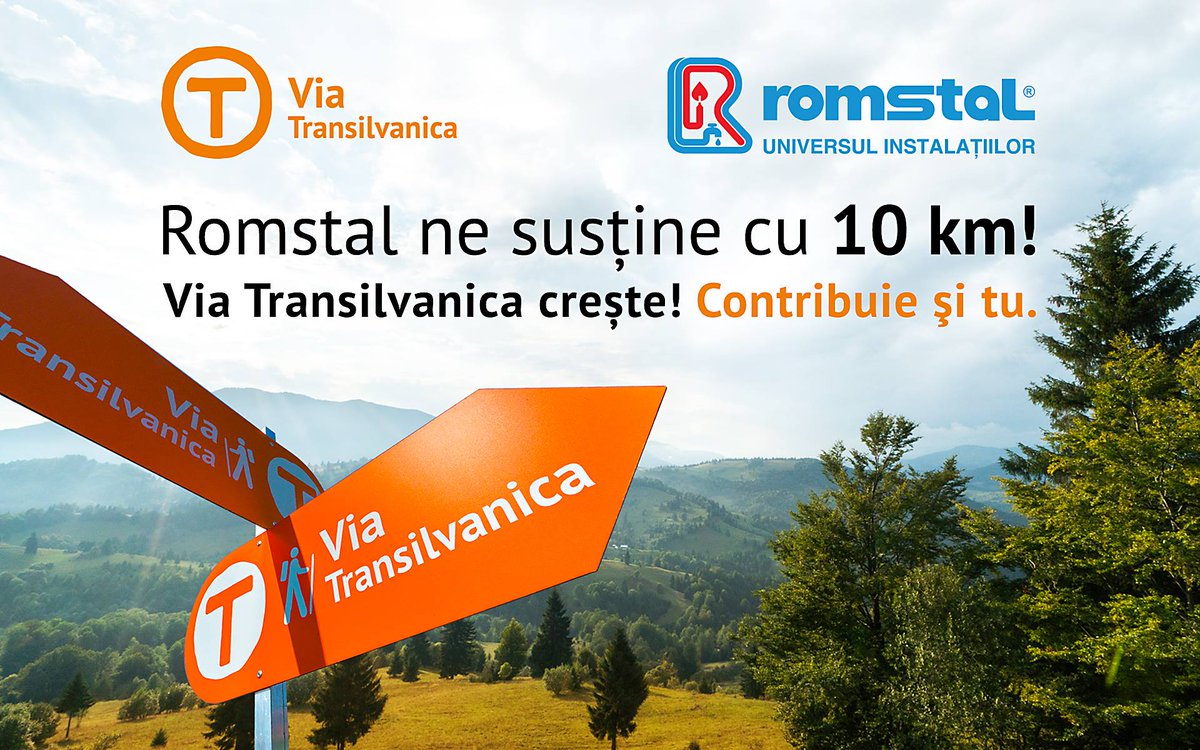 #ViaTransilvanica crește cu încă 10 kilometri cu ajutorul Romstal! 

Împreună construim #DrumulCareUneste bornă cu bornă.

viatransilvanica.com/contribuie/
romstal.ro

#Transylvania #TasuleasaSocial #ViaT #Trekking