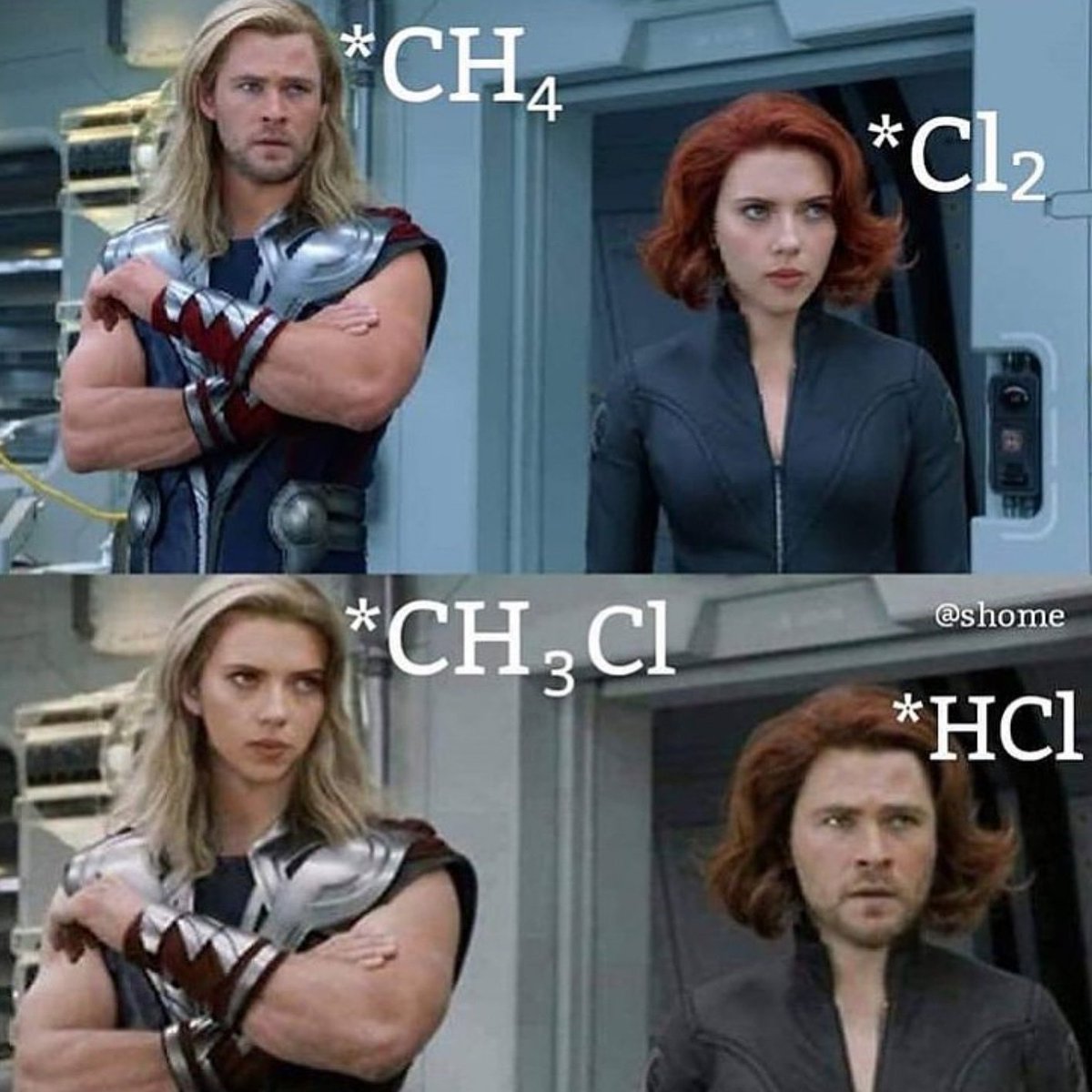 Face swaps are really just substitution reactions in meme form 👨\u200d🔬👩\u200d🔬, image size:1200x1200