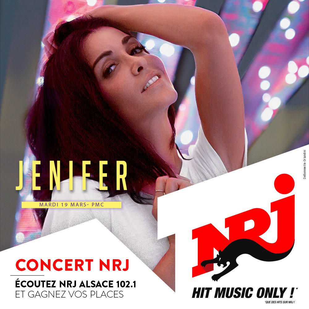NRJAlsace's tweet photo. Qui veut être "Proche et Intime" avec @JeniferOfficiel ? 😂❤️

#RT + #FOLLOW  pour gagner vos invitations et assistez à sa nouvelle tournée au PMC de Strasbourg le 19 mars avec #NRJ ⬇️😍

#concert #thevoice #concours https://t.co/tqCVxtRSuc