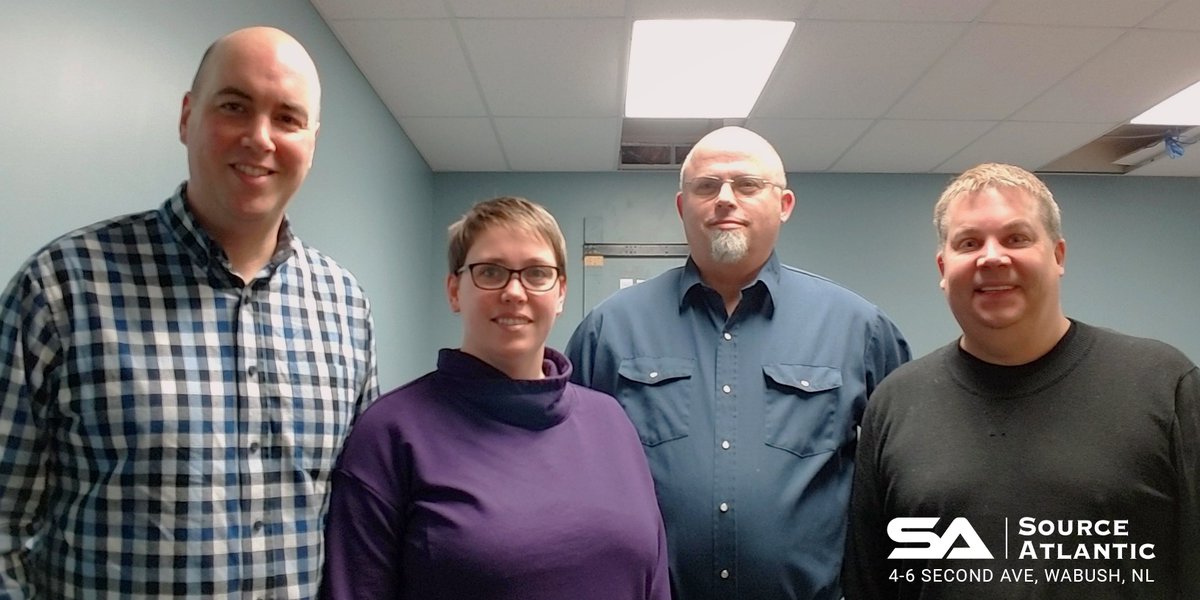 SourceAtlantic's tweet image. Meet Chad, Dana, Dana, and Corey - our new Wabush Team! If you are in the Wabush area, be sure to stop in, meet the team, and check out our new branch - we are now open! #KnowYourSource #SourceAtlantic