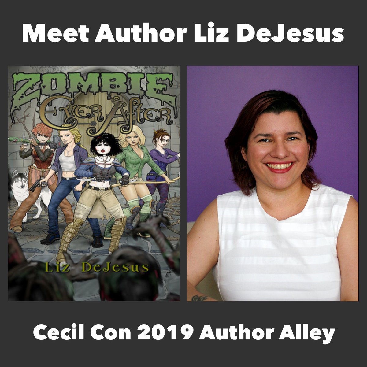 CecilCon_2019's tweet photo. @Liz_DeJesus23 is a novelist, freelance writer, writing coach and a poet, she has several novels for purchase and signing.
#cecilcon #cecilcon2019 #convention #scificonvention #animeconvention #comiccon #scifi #anime #fantasy #marylandevents #gaming #tabletopgaming #videogaming https://t.co/d5MHeKpbtC
