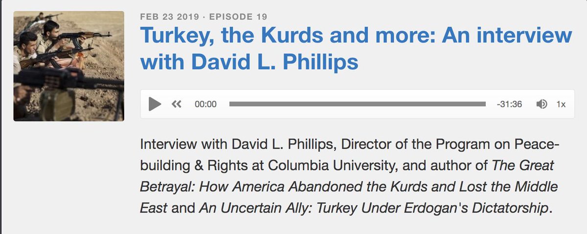 DavidLPhillips4's tweet photo. On #TheGreekCurrent with @HellenicLeaders, "Turkey, the Kurds, and more: An interview with David L. Phillips"
https://t.co/nRPteTNofZ
@BloomsburyPub @BloomsburyBooks @ishrcolumbia https://t.co/jYT8MiM6Zy