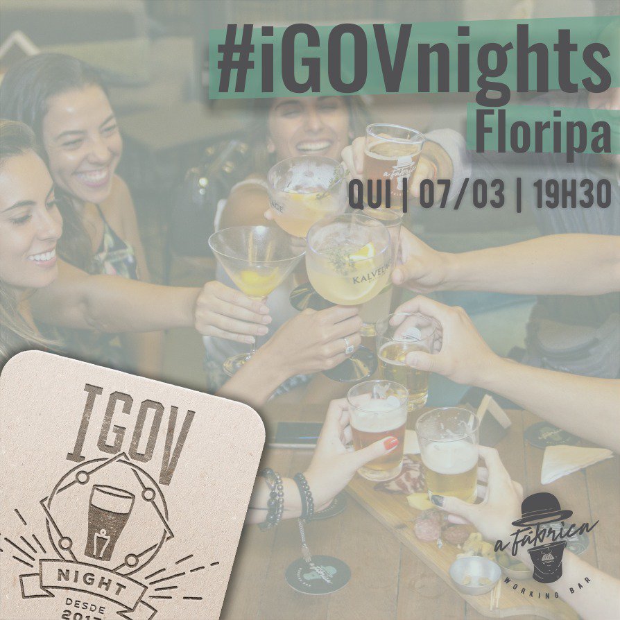 iGOVnights's tweet photo. Agora é pra valer! O #iGOVnights 🍻 desembarca em Floripa pela 1a vez! Os encontros são abertos e gratuitos e já estão ocorrendo em várias cidades, com várias tribos de inovadores do setor público. Confira a programação e faça sua inscrição no link: https://t.co/NEGLLkHsZU. https://t.co/VSXzhXahKk