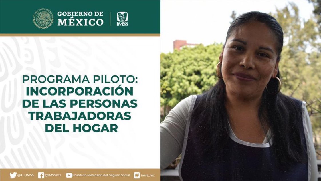 CONAPRED's tweet photo. Con el #ProgramaPilotoIMSS se podrá incorporar a las trabajadoras del hogar a la #SeguridadSocial.
Conócelo ➡ https://t.co/YD4YKtj9Eq https://t.co/2WbhFiICW1