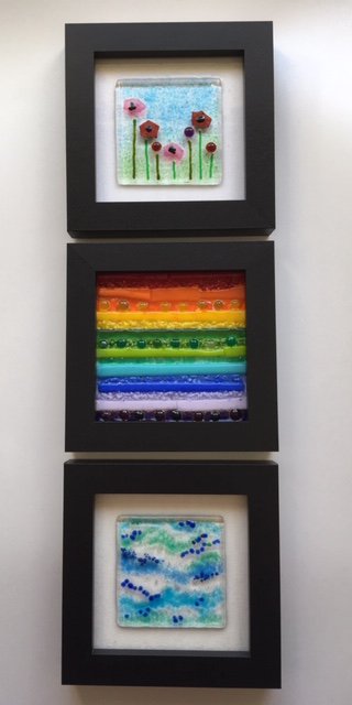 We thought we'd share the finished work from some of our fabulous crafters at our recent #glass fusion workshop led by the talented @dawnturnerdesigns #clever &amp; #talented #crafters. 
Watch this space for news of forthcoming workshops!