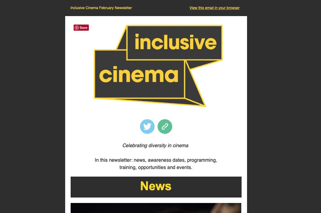 📽For our latest inclusive resources, case studies, programming ideas, funding tips and opportunities sign up to our inclusive cinema newsletter >>> 📧 inclusivecinema.org/subscribe/ 👀 Sneak a look at what you'll get here >>> mailchi.mp/bb168787d154/p…