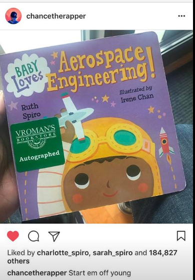 AngelaAbend's tweet photo. When @ChancetheRapper tweets out one of @RuthSpiro's books ... now that is pretty cool! Looking forward to our Family Skype Night with Ms. Spiro on 3/13 ... invitations coming home THIS WEEK!
@DianeProvvido @jmcgahan31 @dailystem @lieberrian #STEM
#startemoffyoung https://t.co/2Kk4kbVcEw