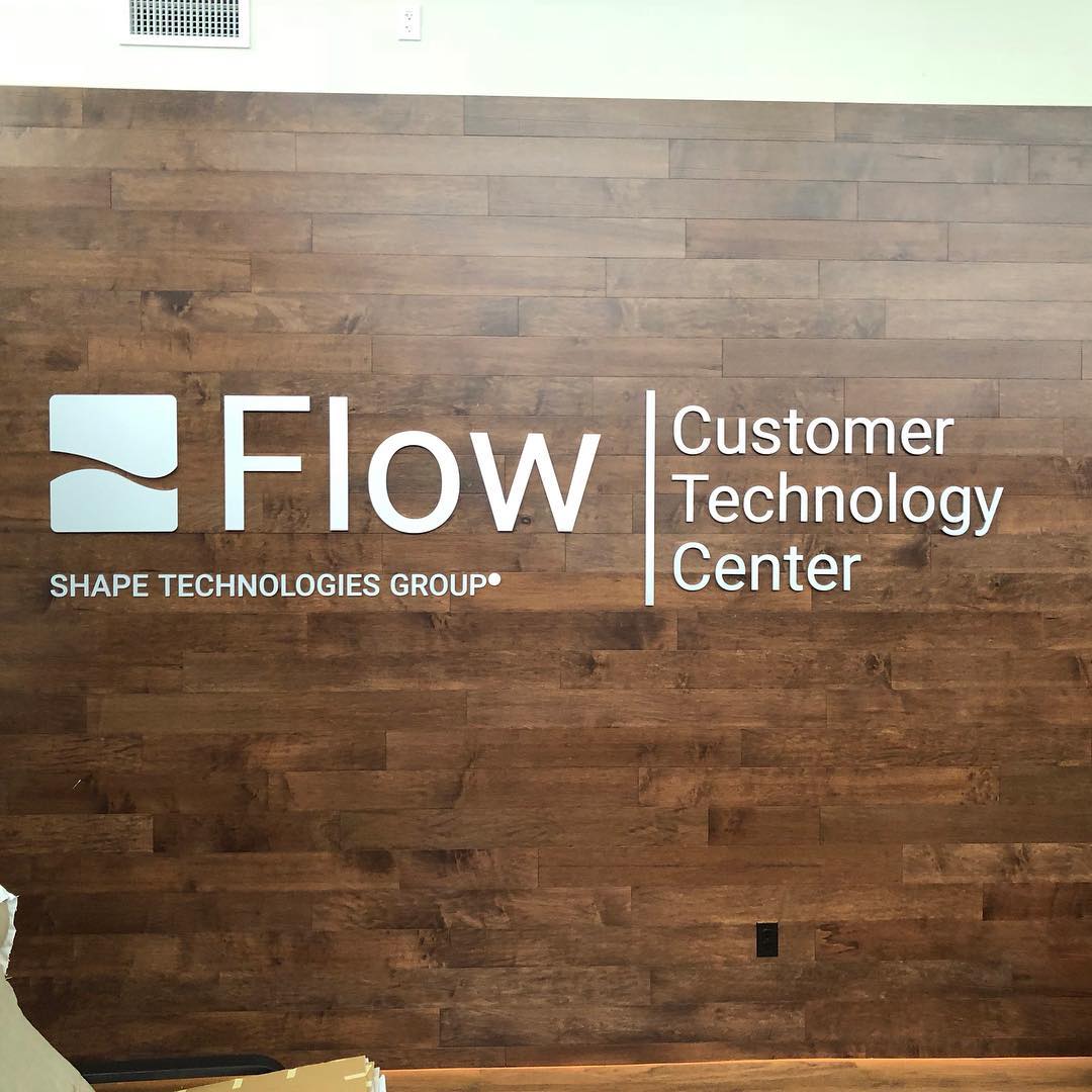 evergreensign's tweet photo. Check out this recent project for Flow Customer Technology Center - Interior Office ID dimensional logo and lettering. #flow #paint #acrylic #matthewspaint #waterjet #install https://t.co/Hws63VHxkk