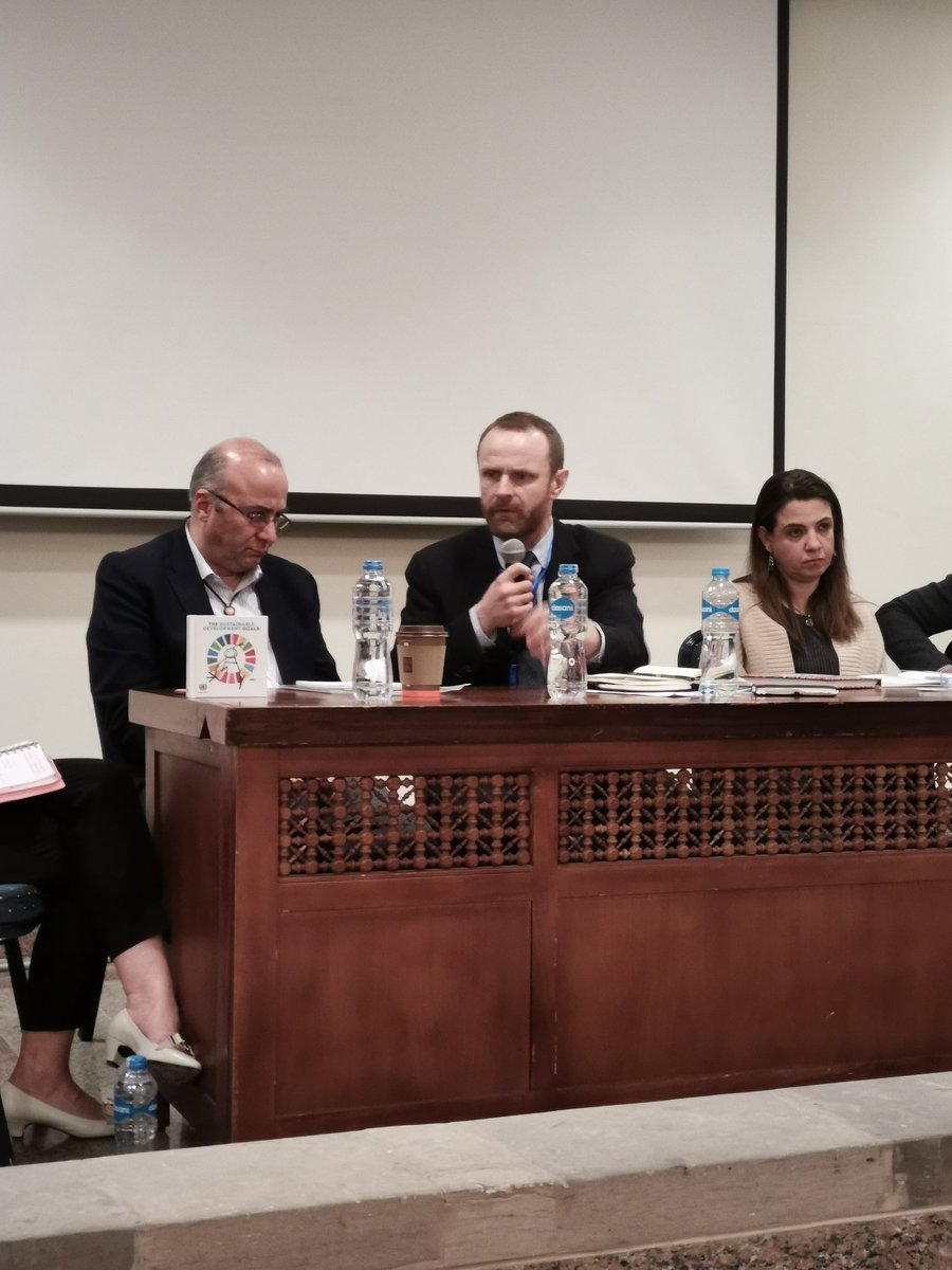 UNDPEgypt's tweet image. &quot;Our #innovation lab provides #user_centered #solutions for the #development #challenges under the #SDGs&quot;.@UNDPEgypt&apos;s deputy resident representative @AUC_Business @AUC_Vlab in a discussion session on #Sustainabledevelopmentgoals. #BabsonCollabrative student challenge #inno4dev