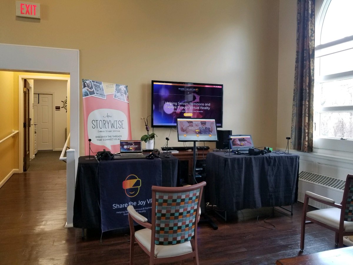 VR_Redux's tweet photo. The weather produced bitter cold weather . But the innovative residents at Atria Manresa were transported to the VR tour of Ocean City we created over the summer.    They also traveled to our VR tours of DC, and North Carolina.     #VR   #seniorliving #virtualreality https://t.co/1YRGPMCrlv