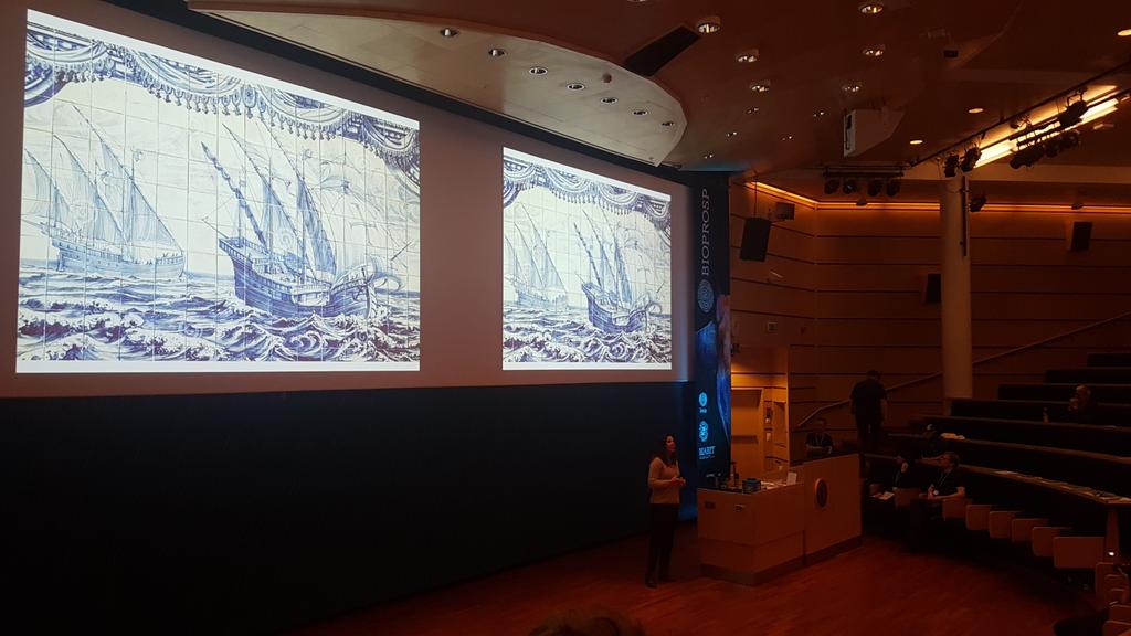 Lemos_lab's tweet photo. @Lemos_lab at @bioprosp opening!

Three day of intense working starting now with a great talk from Helena Vieira from @BLUEBIOPT about portuguese history and blue biotech paths in Portugal! https://t.co/stbOKmBInw