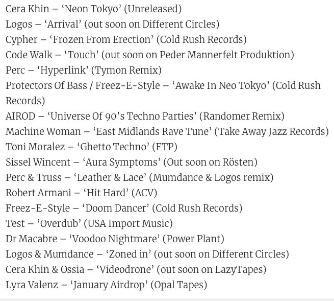 CeraKhin's tweet photo. My mix for @FACTmag
 tracklist in full effect 
😈😈😈

Includes unreleased material from myself @LazyTapes forthcoming @Logos262, brand new @CodeWalkdk on @PederMannerfelt Produktion, rave banger from @mmachinewwoman, forthcoming @sissel ...

https://t.co/lWV77AmyOZ https://t.co/T9Sr5kyCkk