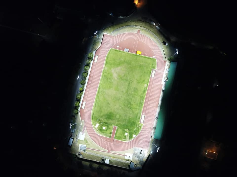 This unbelievable drone photo of our Coetzenburg Stadium was taken at night with only the stadium lights switch on! The stadium facilities have undergone a multi-million rand upgrade which included an A-grade new track and a state-of-the-art Musco LED lighting system.