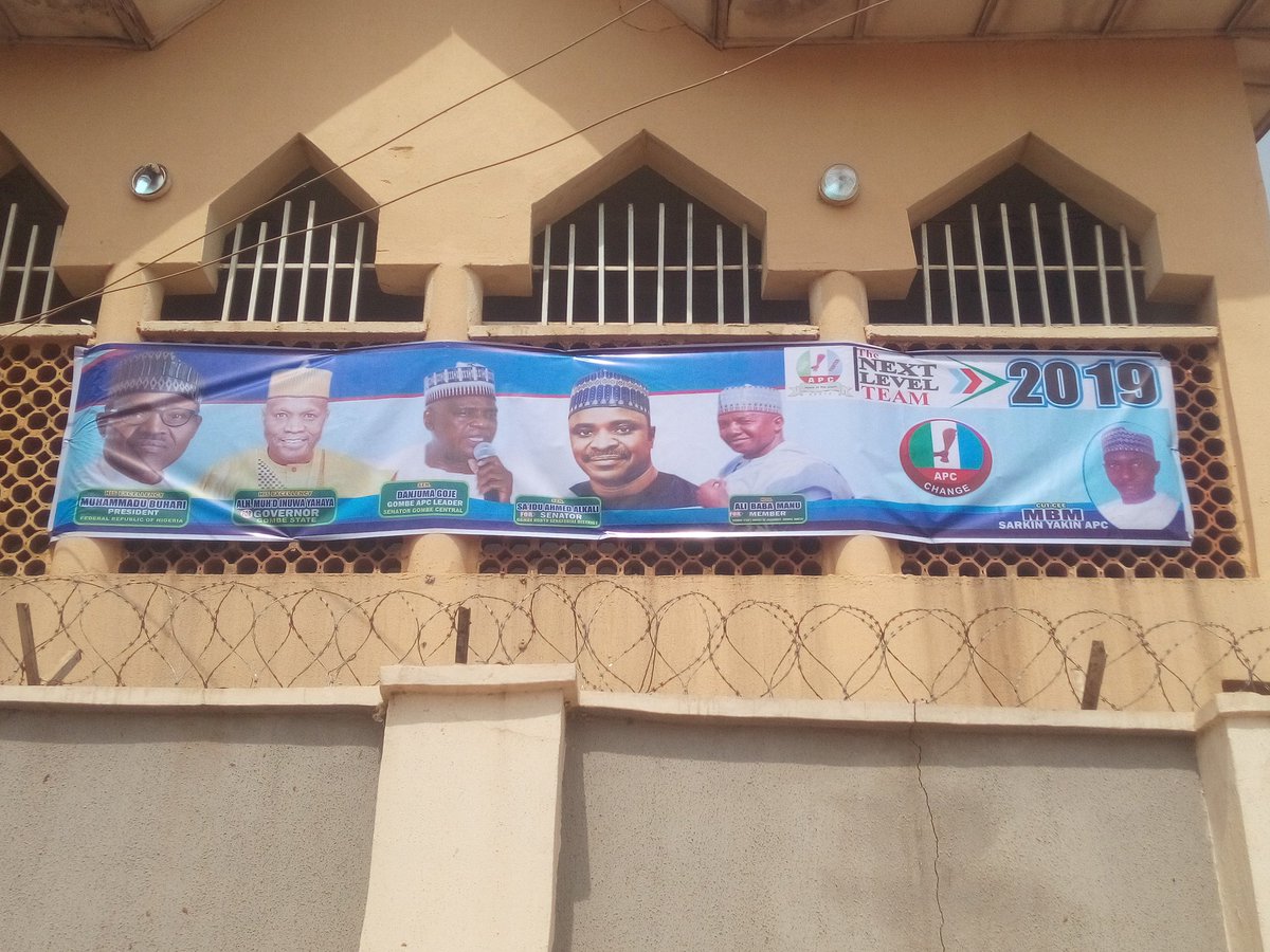 trueNija's tweet photo. Thank you Gombawa. Congrats Sen @mdgoje1 and all APC candidates on your victory at the polls. Next is for us to #ReclaimGombeWithInuwa @InuwaYahayaM as @OfficialAPCNg takes over Gombe In Sha Allah #TheNextLevelTeam #APCSak as #NigeriaDecides2019 https://t.co/VGJrPkwFxY