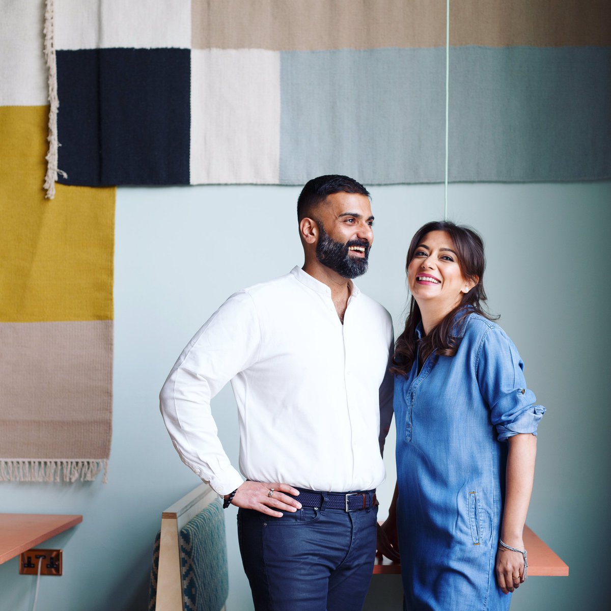 Meet our lovely founders Aida &amp; Aqib! ✨ ~~
The brains behind SHOLA - bringing  you authentic, flavourful food from their hometown 
#Karachi 💫
#sholakitchenuk #comingsoon #chefs #wcp #hammersmith