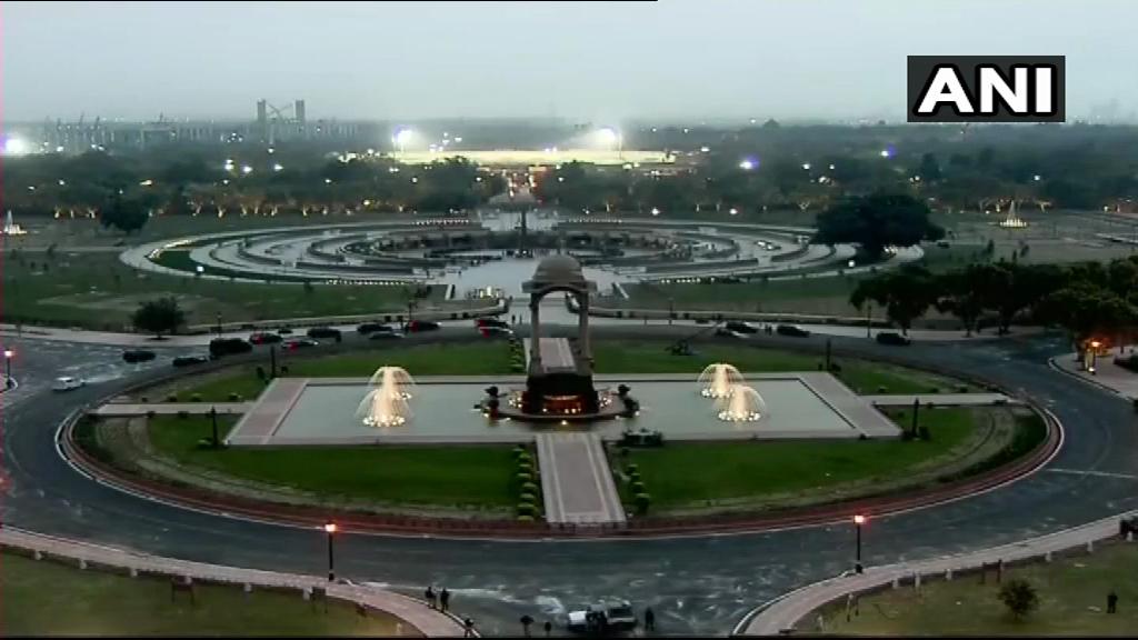 ANI's tweet photo. Delhi: Visuals from the #NationalWarMemorial https://t.co/43ChNMTc34