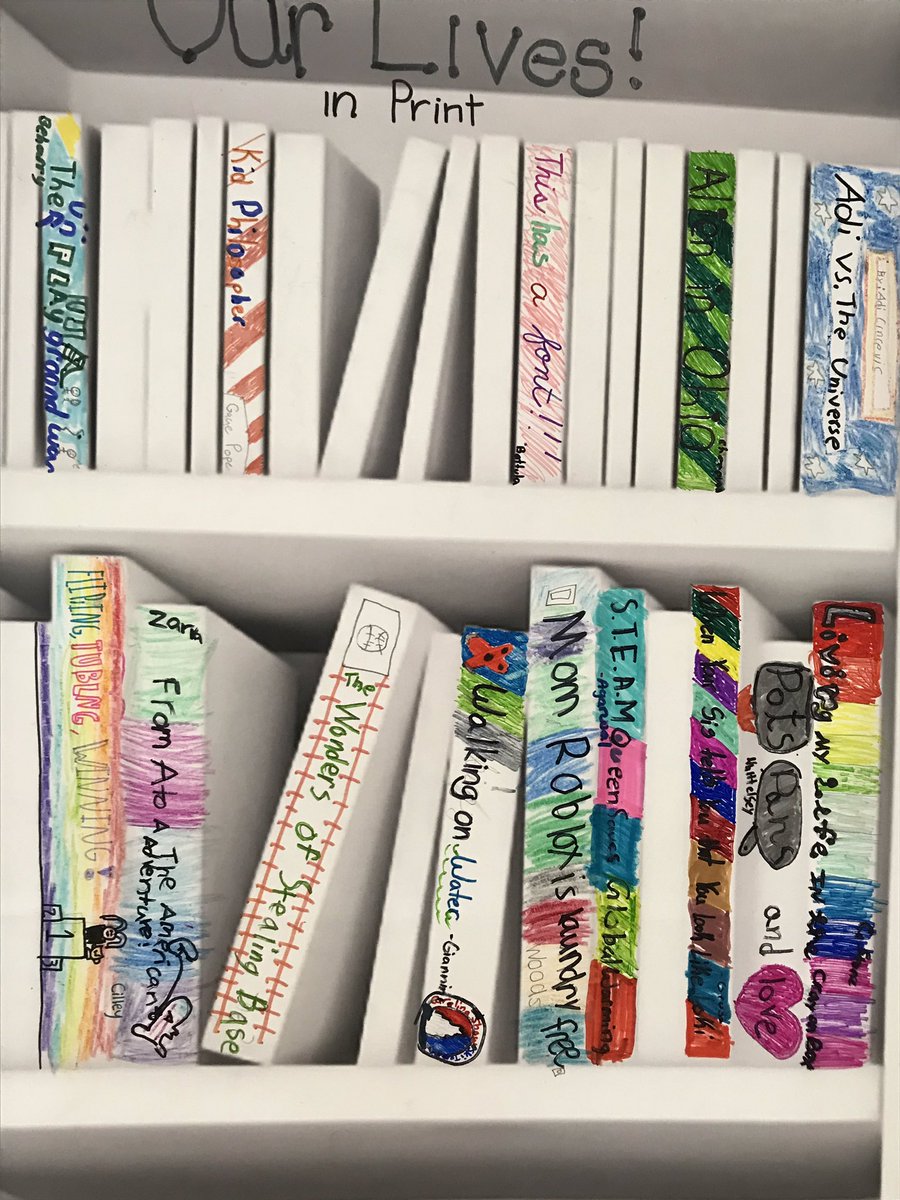 estelleprinz's tweet photo. Readers are writers. Check out our biography bookshelf for third and fourth grade. #ReadAcrossAmerica #pkesadmin #Panthersengaged @ZuyiMui https://t.co/ypG7gdwCbh