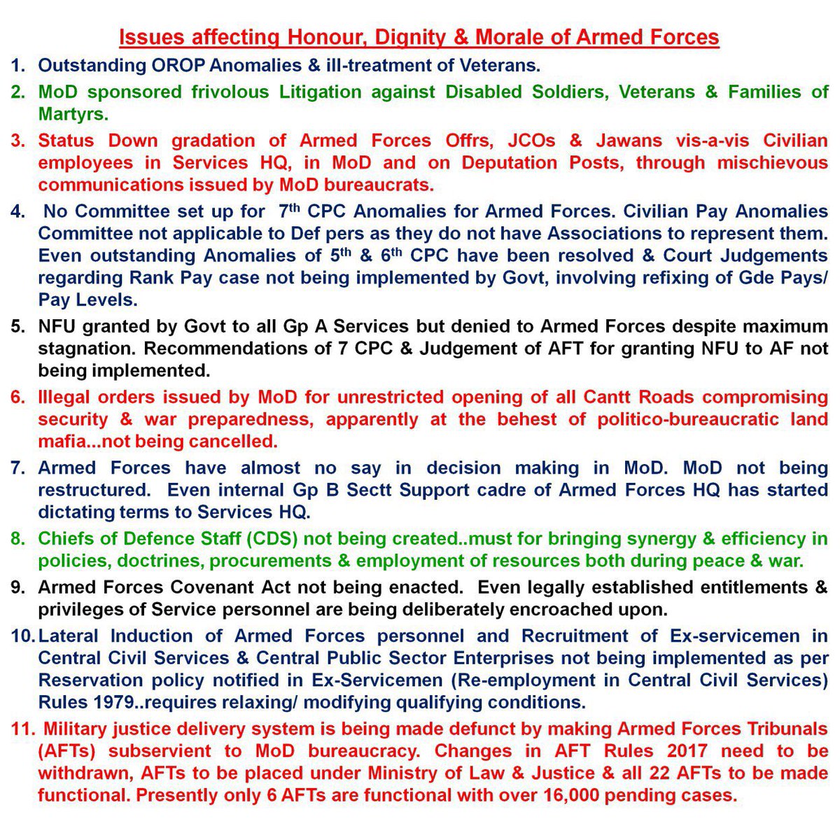 <a href="/PunamIndian/">Punam Indian</a> <a href="/akmpnm2004/">AeKayMike</a> <a href="/manmohan16/">Manmohan</a> <a href="/kayjay34350/">Lt Gen Kamal Jit Singh (Veteran)</a> <a href="/WoodCheat/">Cheat Wood</a> <a href="/sandythapar/">Sandeep Thapar🇮🇳</a> <a href="/ChatyTheCheetah/">Dr. Ankur Chaturvedi🇮🇳</a> <a href="/vigoDoon/">Vikas Gosain</a> <a href="/Warrior_Mukul/">Mukul</a> <a href="/DefenceMinIndia/">रक्षा मंत्री कार्यालय/ RMO India</a> <a href="/nsitharaman/">Nirmala Sitharaman</a> <a href="/PIB_India/">PIB India</a> <a href="/adgpi/">ADG PI - INDIAN ARMY</a> <a href="/IAF_MCC/">Indian Air Force</a> <a href="/indiannavy/">SpokespersonNavy</a> <a href="/SpokespersonMoD/">Ministry of Defence, Government of India</a> <a href="/HQ_IDS_India/">HQ IDS</a> <a href="/BrigMahalingam/">Brig V Mahalingam</a> <a href="/kakar_harsha/">Maj Gen Harsha Kakar</a> <a href="/SinghNavdeep/">Navdeep Singh</a> <a href="/vikramwkarve/">Vikram Waman Karve</a> <a href="/Jaykaul/">Brig. Jay Kaul , Veteran</a> <a href="/PashaSehgal/">Lt Gen DP Sehgal</a> <a href="/jessisajan/">Sajan</a> <a href="/bsrangi/">bahadur rangi</a> <a href="/cmseth1/">Maj. Gen. CM Seth</a> <a href="/just_1_singh/">Jaswant Singh</a> <a href="/MajorPoonia/">Major Surendra Poonia</a> <a href="/Neeraj7888/">Neeraj Sharma</a> <a href="/SmritiRDas1/">Smriti R Das</a> <a href="/DrSubhashMoS/">Dr. Subhash Bhamre</a> <a href="/tksapru/">Lt Gen Tej Sapru (R)</a> <a href="/GenKumar/">vinod kumar, Maj Gen</a> <a href="/ArunBajpai/">Brig Arun Bajpai</a> <a href="/SushilBhasin/">Brig Sushil Bhasin</a> <a href="/BJP4India/">BJP</a> <a href="/PMOIndia/">PMO India</a> <a href="/narendramodi/">Narendra Modi</a> <a href="/ColTekpal/">The Army Guy</a> <a href="/ColCharanjit/">Charanjit Khera</a> <a href="/ajitbhinder/">Col Ajit Singh Bhinder🇮🇳</a> <a href="/Col_Bharat/">Col Bharat Sharma,EME</a> <a href="/MajDPSingh/">Major D P Singh</a> <a href="/rwac48/">Lt Gen H S Panag(R)</a> <a href="/ashokkmrsingh/">Ashok</a> <a href="/rajeev_mp/">Rajeev</a> <a href="/nylalsingh/">Rao Lalsingh 🇮🇳</a> <a href="/htTweets/">Hindustan Times</a> #AFdegradation
Expectations of Faujis belied once again..<a href="/PMOIndia/">PMO India</a> inaugurates War Memorial..delivers election speech..but fails 2announce anything.
Is <a href="/narendramodi/">Narendra Modi</a> ji being seriously misled or he doesn’t consider  issues affecting Honour &amp; Dignity of Soldiers worth resolving 👇