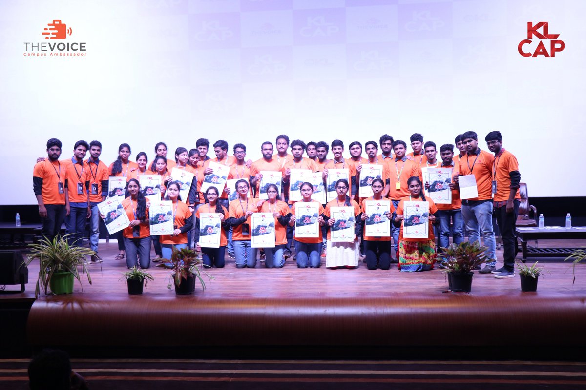 kluniversity's tweet image. K L appreciates this initiative of The Voice startup team and congratulates it for the successful launching of “K L  Campus Ambassador Program” - KL CAP.
Wishing them the very best in their future endeavors.

#KLCAP  #kluniversity #CampusAmbassadorProgram