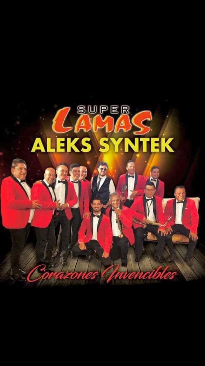 GabyELeon's tweet photo. Suena
#CORAZONESINVENCIBLES 
@grupoSUPERLAMAS 
Y
@syntekoficial 
@Mikebalmory 
@EL_MARCK_7 
En
@lacomadremerida 
Con
#NancyCanché
@LASPELUSASSL 
@HoyysiempreSL 
@ALMADIANARIVERA 
@AraUgarte 
@monkeycampos https://t.co/mGtzevuvjH