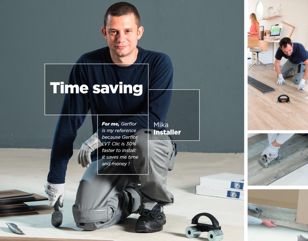 GerflorUK's tweet photo. "For me, Gerflor is my reference because Gerflor LVT Clic is 30% faster to install: it saves me time and money" - Mika, Installer. Find out more about our Creation #LVTFlooring! 
https://t.co/IxG7PevDg5 #myReference https://t.co/7NiVq5bBhI
