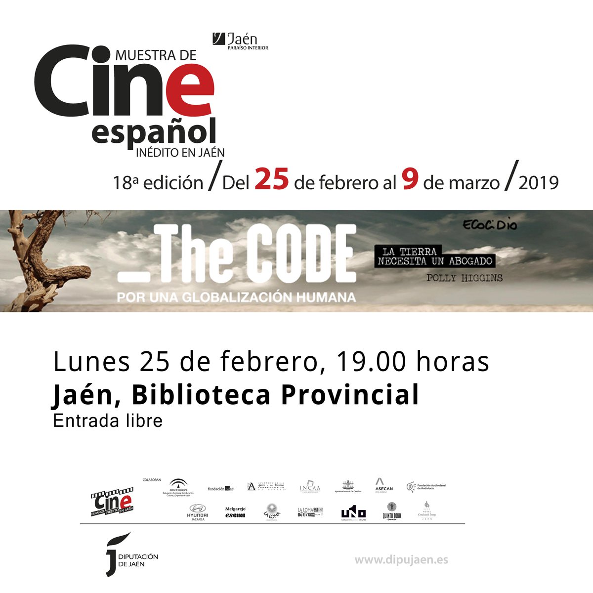 jaenturismo's tweet photo. #MuestradeCineEspañolInédito👉Hoy a las 19h, la Biblioteca Provincial proyecta el documental "The Code"de #CarlesCaparrós con la presencia del productor #AlbertoPascual. Entrada libre. https://t.co/UauiBuV0U2 @dipujaen @TheCode_Doc #JurisdiccionUniversal #HumanRights https://t.co/gBNlcLSfyp