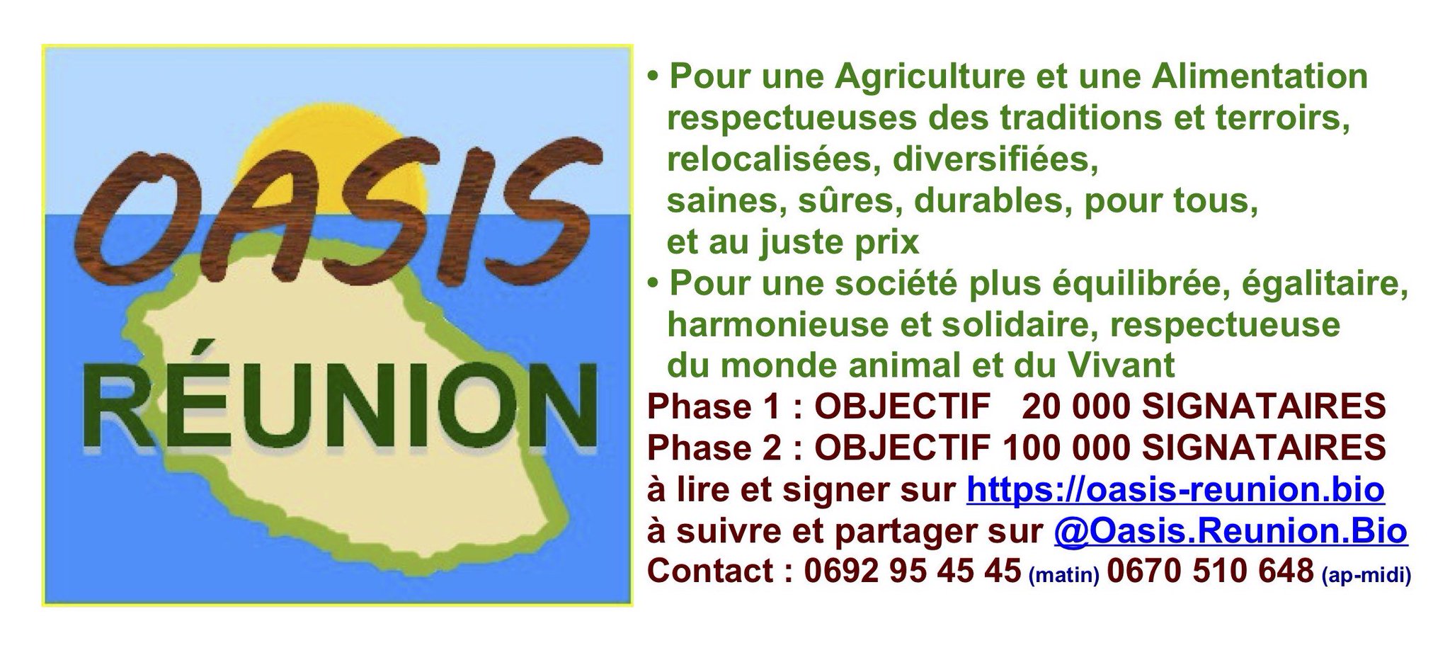 OasisReunionBio on Twitter: "« TOUS AVEC OASIS RÉUNION ! » AVEC « OASIS RÉUNION » LE CHANGEMENT 